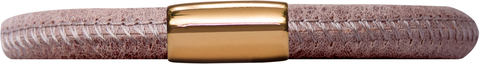 Brown Leather Bracelet With Gold Plated Lock - Endless Jewelry 12505